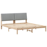 Bed Frame with Headboard Brown 180 x 200 cm Solid Pine Wood 3394403