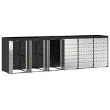 Wheelie Bin Storage for 6 Bins Anthracite 408 x 77.5 x 121.5 cm 3394787