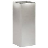 Garden Planter 2 pcs Silver 20 x 20 x 40 cm Stainless Steel 8005297