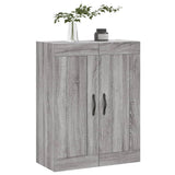 Wall Mounted Cabinet Grey Sonoma 69.5x34x90 cm Engineered Wood 830378