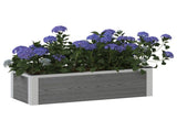 Garden Raised Bed Grey 75 x 30 x 22 cm WPC and Aluminium 42039080