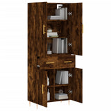 Highboard Smoked Oak 69.5x34x180 cm Engineered Wood 3198142