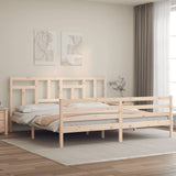 Bed Frame without Mattress 200x200 cm Solid Wood 3194981