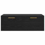 Wall Cabinet Black oak 100 x 36.5 x 35 cm Engineered wood 879566