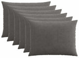 Cushion Cover 6 pcs HEERLEN Dark Grey 70 x 70 cm Corduroy 913260
