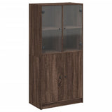 Highboard with Doors Brown Oak 68x37x142 cm Engineered Wood 3295870