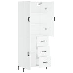 Highboard White 69.5x34x180 cm Engineered Wood 3195899