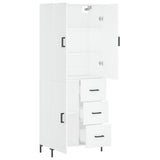 Highboard White 69.5x34x180 cm Engineered Wood 3195899