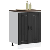 Sink Base Cabinet Lucca Black Engineered Wood 853678