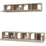 5 Piece TV Cabinet Set Sonoma Oak Engineered Wood 3114424