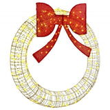 Wreath with 150 LEDs Warm white 121 x 121 x 10 cm PET 42019138