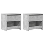 ZNTS Bedside Cabinets 2 pcs Concrete Grey 40x30x39 cm Engineered Wood 803452