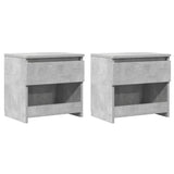 ZNTS Bedside Cabinets 2 pcs Concrete Grey 40x30x39 cm Engineered Wood 803452
