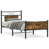 Bed Frame without Mattress Smoked Oak 80x200 cm Engineered Wood 4106917