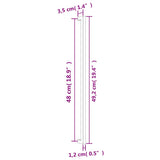 Cabinet Handles 20 pcs Silver 480 mm Stainless Steel 3203642