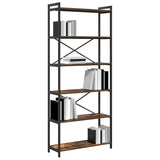 Bookshelf Smoked Oak 80 x 30 x 189.5 cm Engineered Wood 868409