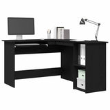 Corner Desk Black Oak 120 x 140 x 75 cm Engineered Wood 862450