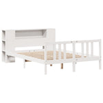 ZNTS Bookcase Bed without Mattress White 150x200cm Solid Wood Pine 3322284