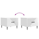 Coffee Table High Gloss White 49 x 50 x 40 cm Engineered Wood 894969