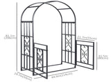 Steel Garden Arch with Gate 61633141