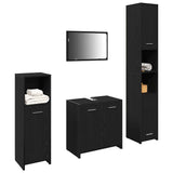 Bathroom Furniture Set 4 pcs Black Oak 30 x 30 x 183.5 cm 3332562