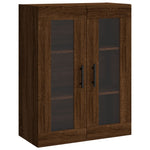 Wall Mounted Cabinets 2 pcs Brown Oak Engineered Wood 3197968