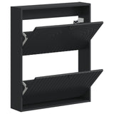 Wall-Mounted Shoe Cabinet ALKMAAR 71 x 17 x 86 cm Black 896196