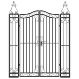Garden Gate Black 121x8x150 cm Wrought Iron 363432