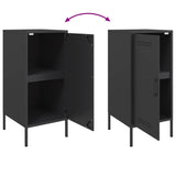 Sideboards 2 pcs Black 36x39x79 cm Steel 843013