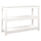 Console Table White 110x40x74 cm Solid Wood Pine 821665