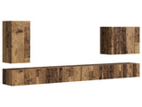 TV Wall Cabinet Set Wall-mounted 6 pcs Old Wood 3408950