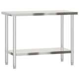 Kitchen Work Table 110x55x85 cm Stainless Steel 376455