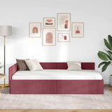 Corner Bed Frame with Headboard Wine Red 90 cm x 200 cm Velvet 42016046