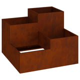 Garden Planter Rusty 100 x 100 x 60 cm Weathering Steel 865868