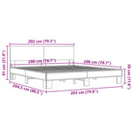 Bed Frame without Mattress Brown Oak 200x200 cm 3280176