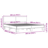Bed Frame without Mattress Brown Oak 200x200 cm 3280176