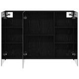 Bathroom Mirror Cabinet Black Oak 100 x 14.5 x 70 cm 889120