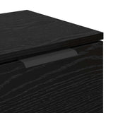 Sideboard with Drawer Black Oak 60 x 30 x 70 cm Engineered Wood 880775