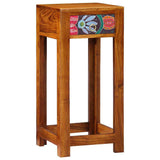 Floral End Table with Drawer with Storage Brown 35 x 35 x 75 cm 4016528