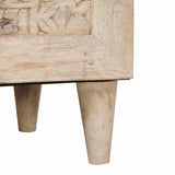 Highboard White 40 x 33 x 110 cm Solid mango wood 4018145