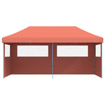 Foldable Party Tent Pop-Up with 3 Sidewalls Terracotta 4004949