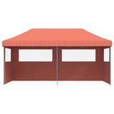 Foldable Party Tent Pop-Up with 3 Sidewalls Terracotta 4004949