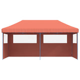 Foldable Party Tent Pop-Up with 3 Sidewalls Terracotta 4004949