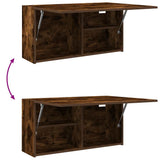 Bathroom Wall Cabinet Smoked Oak 80x25x40 cm Engineered Wood 860089