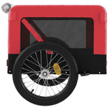 Pet Bike Trailer Red and Black Oxford Fabric&Iron 93922