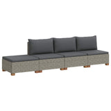 4 pcs Rattan Lounge Set with Cushions GENDT Natural Rattan 3429875