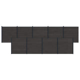 Fence Panel 9 pcs WPC and Aluminium Black 3429419