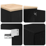 Garage Cabinets 2 pcs Black Engineered Wood 3328297