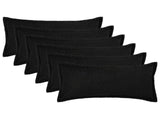 Cushion Cover 6 pcs HOUTEN Black 40 x 80 cm Boucl 918215
