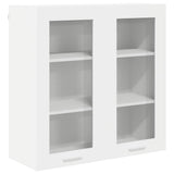 Hanging Cabinet with Door White 80 x 31 x 80 cm Engineered Wood 884322